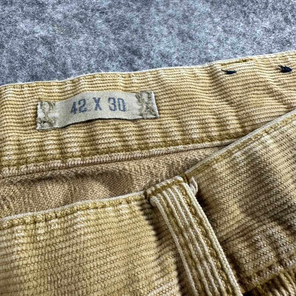 Polo Ralph Lauren Corduroy‎ Pants Mens 42x30 Tan Straight Leg 5-Pocket